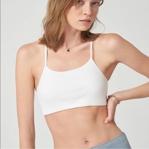WSLY Bandier The Rivington Ribbed White Bra Size Medium